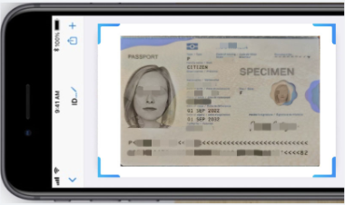 示意图：证件资料页拍摄示例